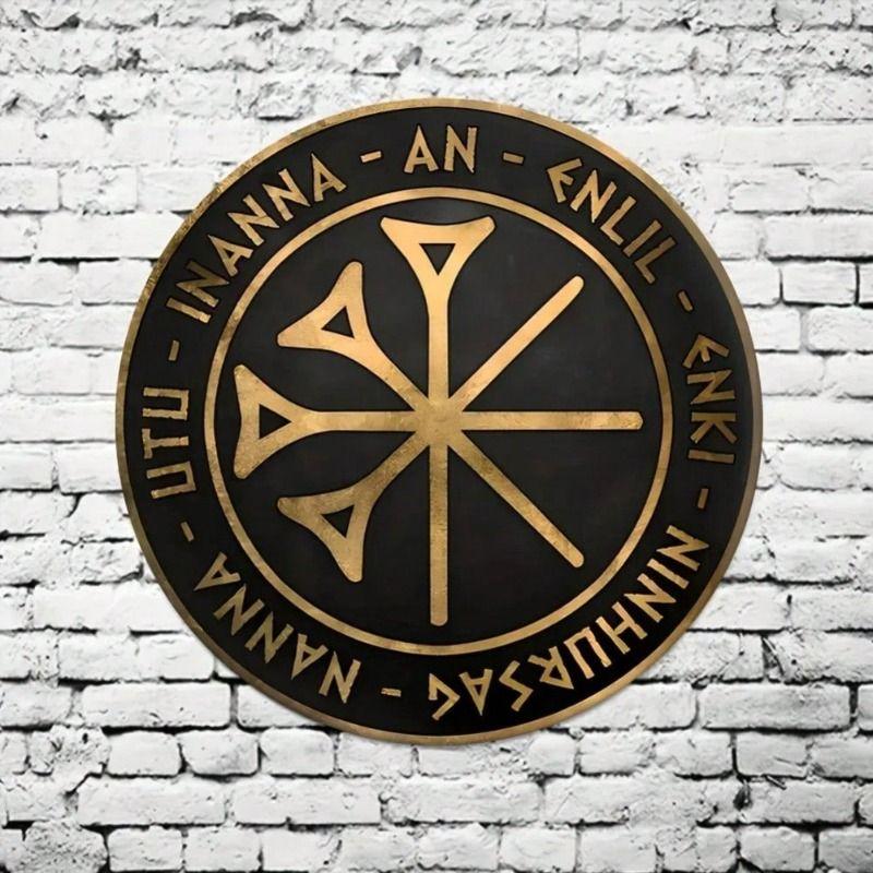 Round Metal Tin Sign Wall Art Home Living Room Office Cafe Decor 20x20cm
