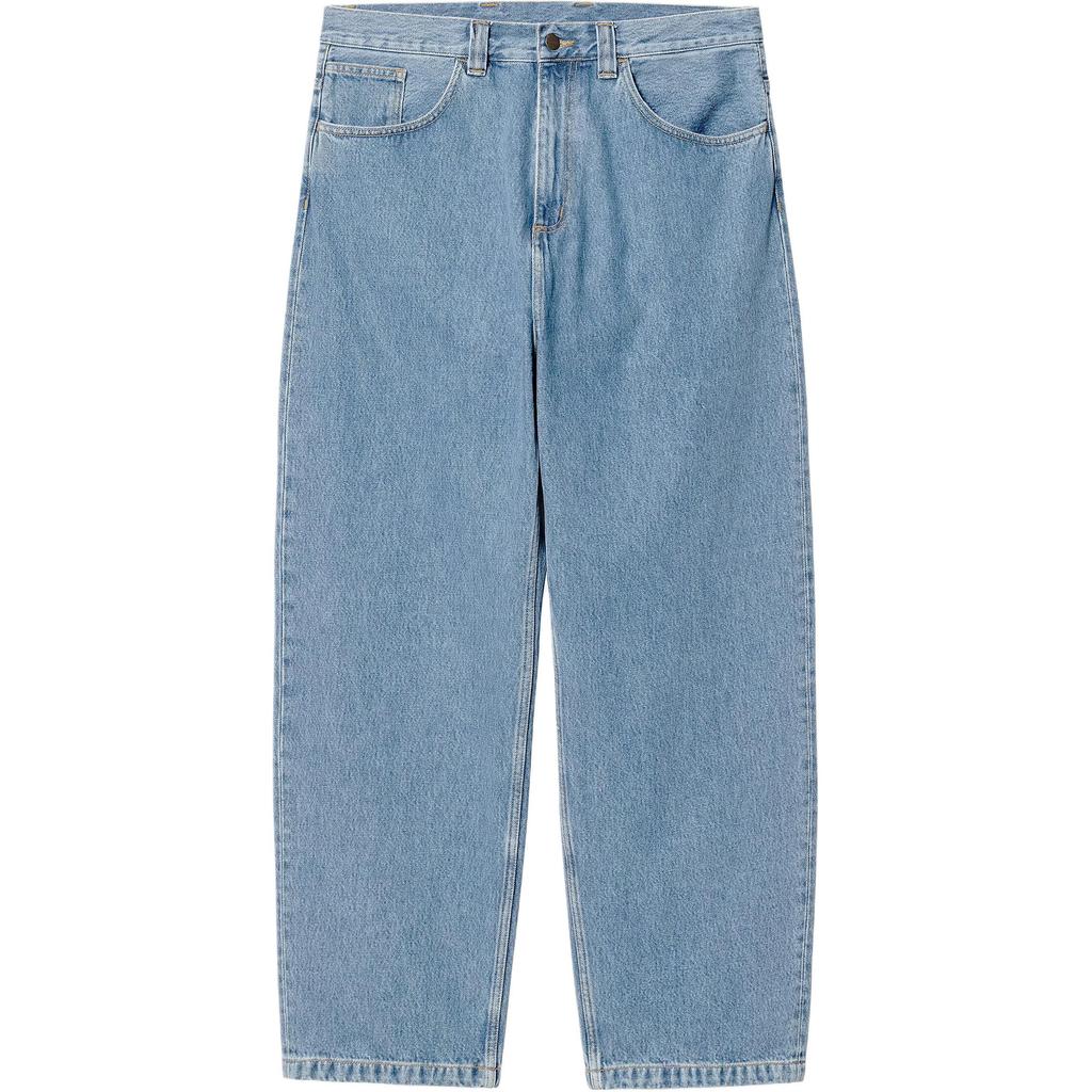 Carhartt WIP FW25 Brandon Pant Loose Straight Leg Back Pocket Square Logo Zipper Comfortable Minimalist Jeans Men pants I035893-01-12