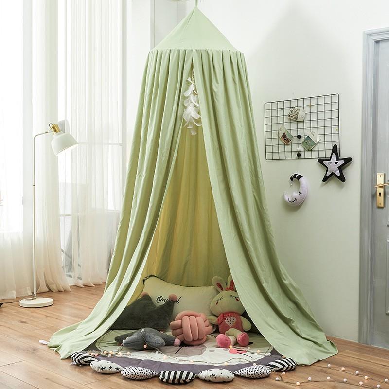 Nordic Style Ceiling Bed Canopy Baby Crib Breathable Mosquito Net Windproof Curtain Nursery Room Decor