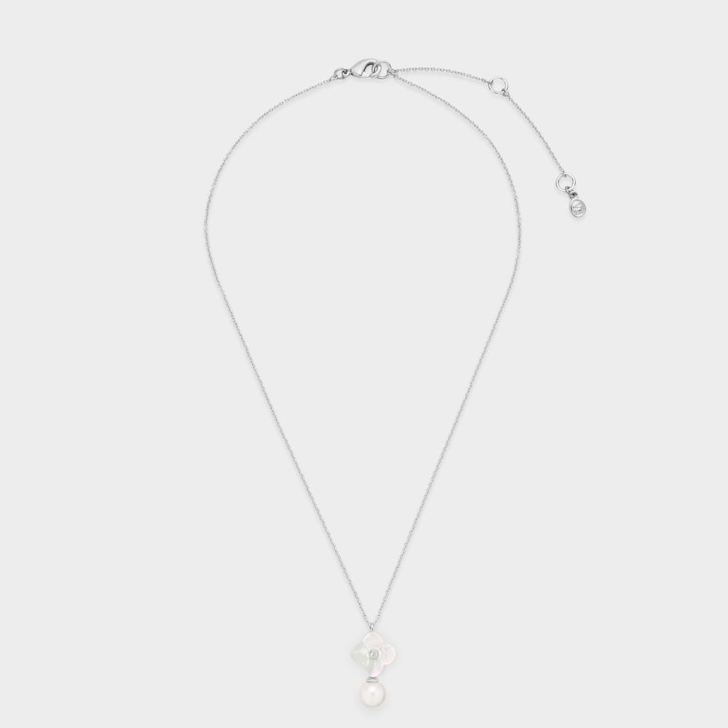Vendome Boutique Freshwater Pearl Shell Flower Necklace VBMP569840UW Elegant Gift for Women [Official] -