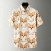 Men's Summer Cool Short-sleeved Shirt Cute Puppy Animal High-definition Printed Shirt Men's Hawaiian Vacation Outdoor Top Men