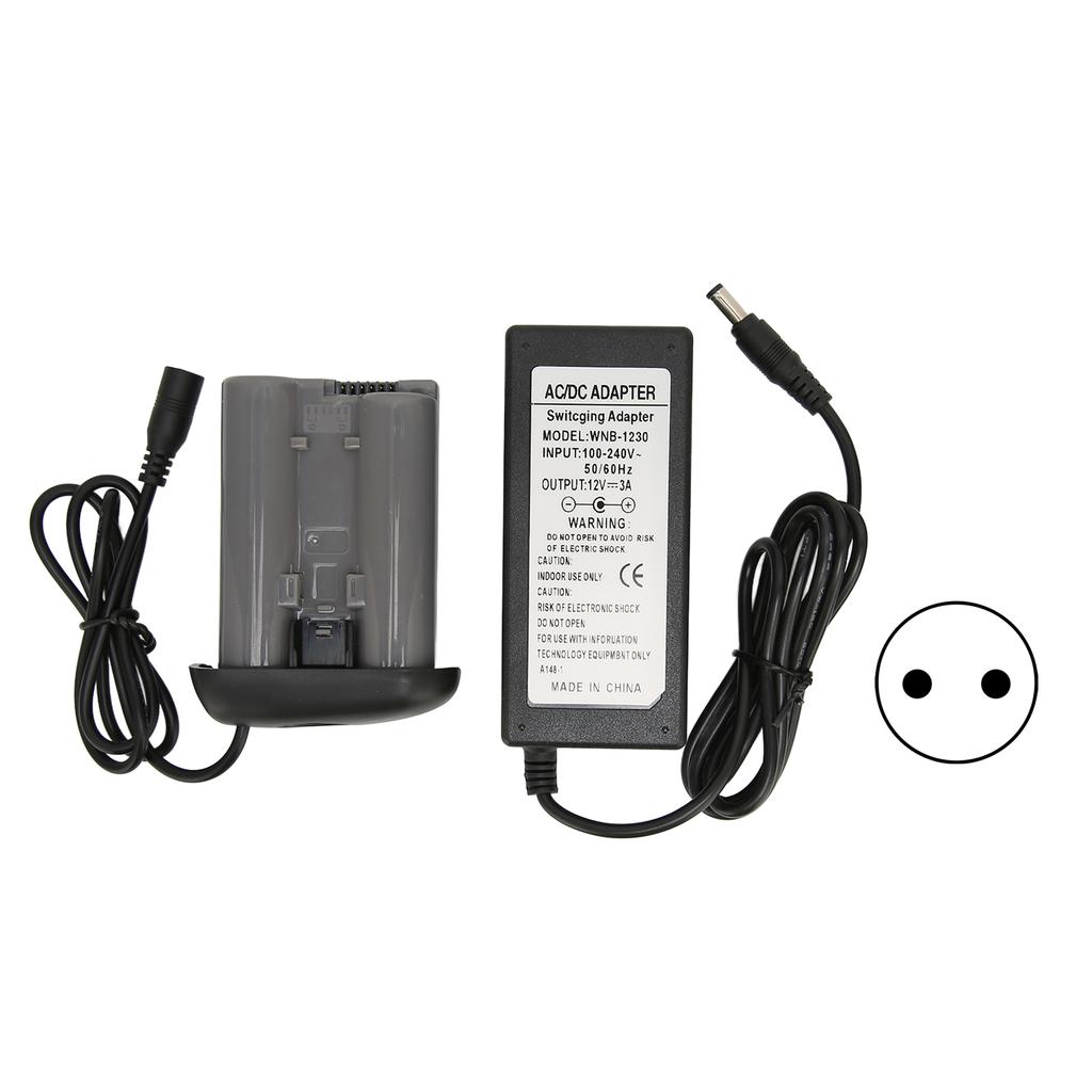 EL18 DC Coupler Kit External Full Decoding Dummy Battery with Power Supply Adapter for Nikon D4 D4S