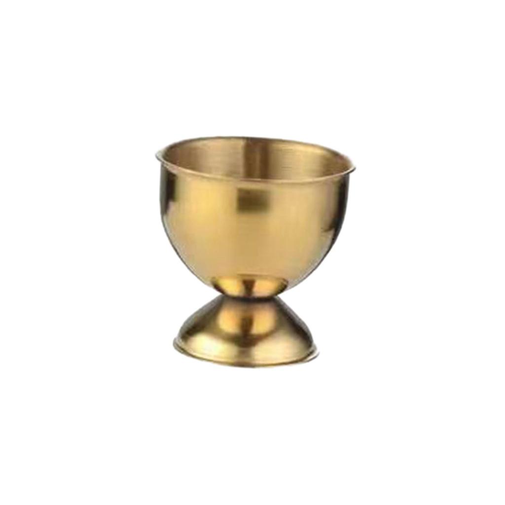 Sleek Stainless Steel Egg Cup Set - Modern Holder for Boiled Eggs