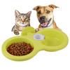 Hanging Type Cage Dog Bowl Double Compartment Pet Feeder Anti-spill Double Bowl  Cage Use