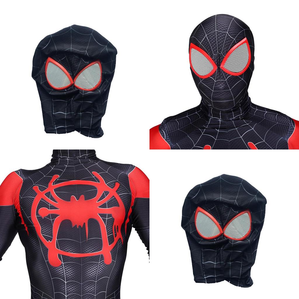 Costume traspirante ed elastico di Spider-Man Miles Morales per bambini e adulti