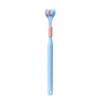 3 Sided Toothbrush Adult Three Headed U-shaped Macaroon Color Toothbrush GZW