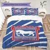 Ipswich Town FC Pattern Bedding uilt Set uilt Cover Pillowcase Home Decoration Birthday Gift (1 * duvet cover + 2 * pillowcase without core)