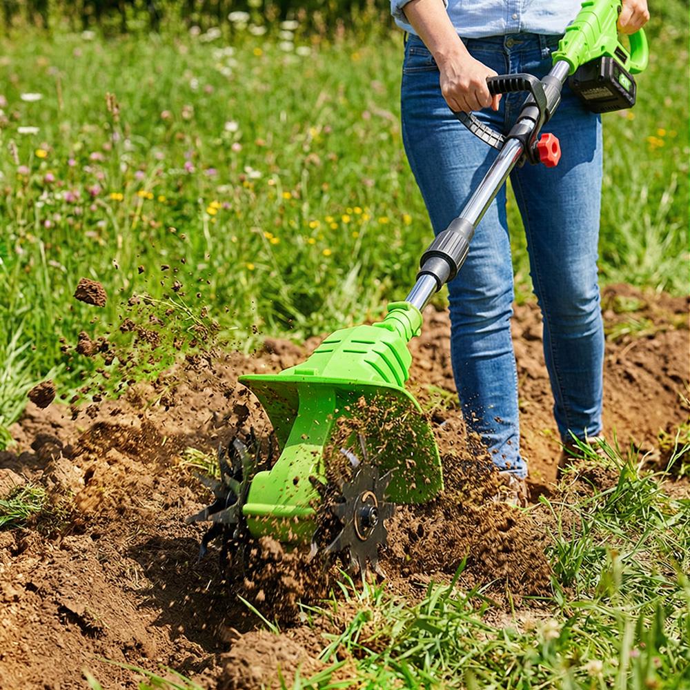 ONEGREEN 2W1 Elektryczny Kultywator Glebogryzarka Kosiarka Rototiller Do Uprawy Gleby Narzędzie Skaryfikujące Do Akumulatora Makita 18V Pin