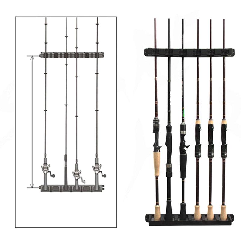 Stojan na rybářské pruty Držák na rybářské pruty Držáky na pruty Nástěnný pro garáž Rybaření