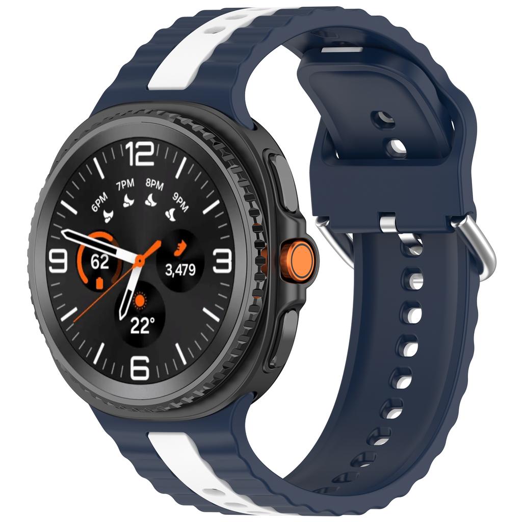Two-tone Silicone Strap for Samsung Galaxy Watch 8 44mm 40mm Original Bracelet Belt Correa for Galaxy Watch 8 Classic 46mm Band