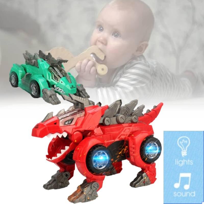 Véhicule Transformable Dragon Triangulaire Électrique Passionnant Avec Lumières Colorées Et Musique Pour Enfants