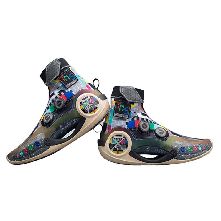 Li Ning WOW 9 Infinity Basketbalové boty Pánské Vysoké Černé/Vícebarevné ABER003-2