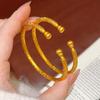 Hammer Pattern Gourd Open Bracelet for Women Fulu Bracelet Niche Light Luxury High-end Accessories
