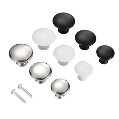 10Pcs Modern Wardrobe Knob Stainless Steel Cabinet Drawer Handle Cupboard Pulls Round Furniture Decoration Easy To Install