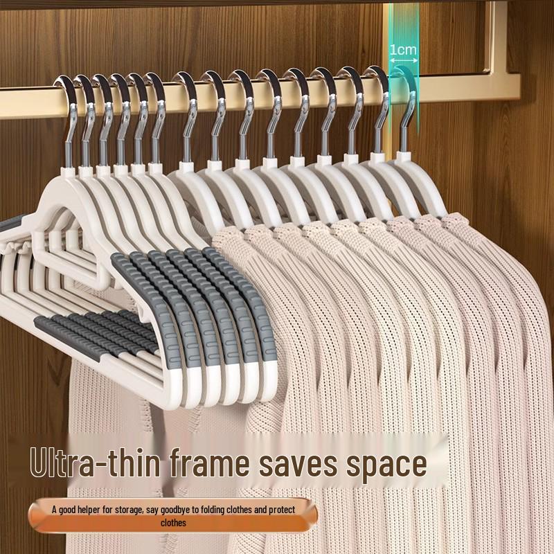 Non-Slip Traceless Dual-Use Hanger: Anti-Shoulder, Wet/Dry, Wardrobe Storage