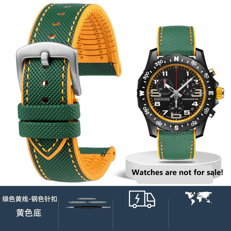 

20 мм 21 мм 22 мм 23 мм 24 мм Унисекс Высококачественный нейлоновый ремешок с резиновой нижней частью Водонепроницаемый ремешок для часов для любой марки часов Мужской браслет 24mm-Width