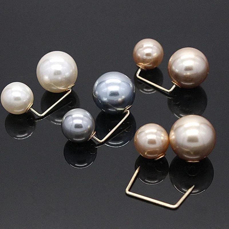 3/6Pcs Double Pearl Brooch Pins Anti-fade Exquisite Elegant Brooches for Women Sweater Cardigan Clip Coat Summer Dress Jewelry