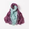 Women Gradient Cotton Linen Scarf Summer Girl Colors Patchwork Sunscreen Scarves Soft Shawl Foulard Viscose Wrap Shawls New
