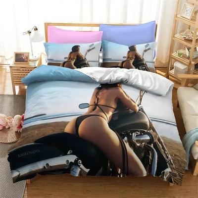 Lusso Nuovo Stampa 3D Auto Sedere Sexy Ragazza Bikini Set Biancheria da Letto Ragazzi Ragazze Twin Queen Copripiumino Bambini Adulti Tessile per la Casaextile
