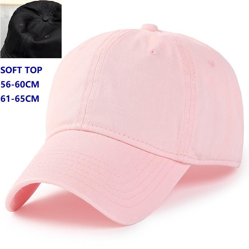 Soft Top Cotton Men Women Oversize XXL Baseball Caps Adjustable Dad Hat for Big Heads 57-65cm Extra Large Low Profile Golf Hats