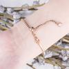 Kimio K6435 Rhinestone Chain Bracelet Women's Watch Gold White