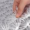 Flower Bloom Placemats 38cm Pressed Vinyl Round Table Mates for Dining Room Set of 4/12 Washable Holiday Wedding Table Decor