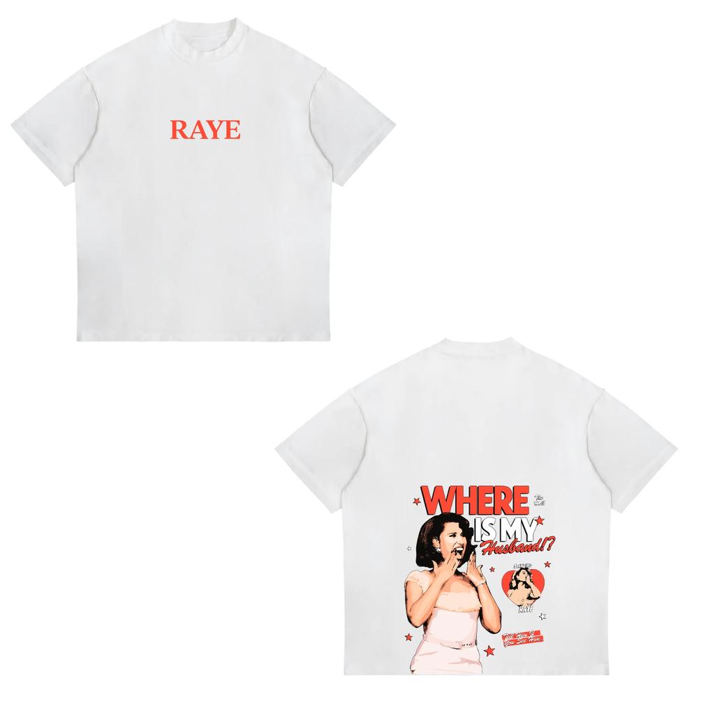 2026 UK Zpěvačka Raye Tour Tričko Jedinečné Módní Krátký Rukáv Tričko Hip Hop Styl Kulatý Výstřih Unisex Dámská Trička Streetwear Tričko