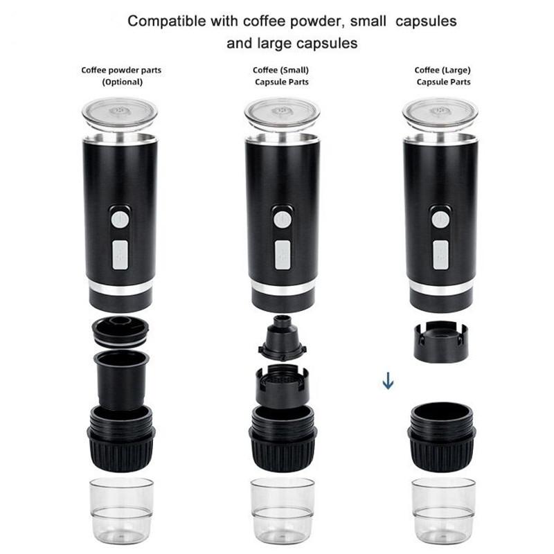 Donirt 2025 New Portable Capsule Coffee Machine Italian Wireless Electric Portable Coffee Pot Outdoor Capsule Coffee Powder
