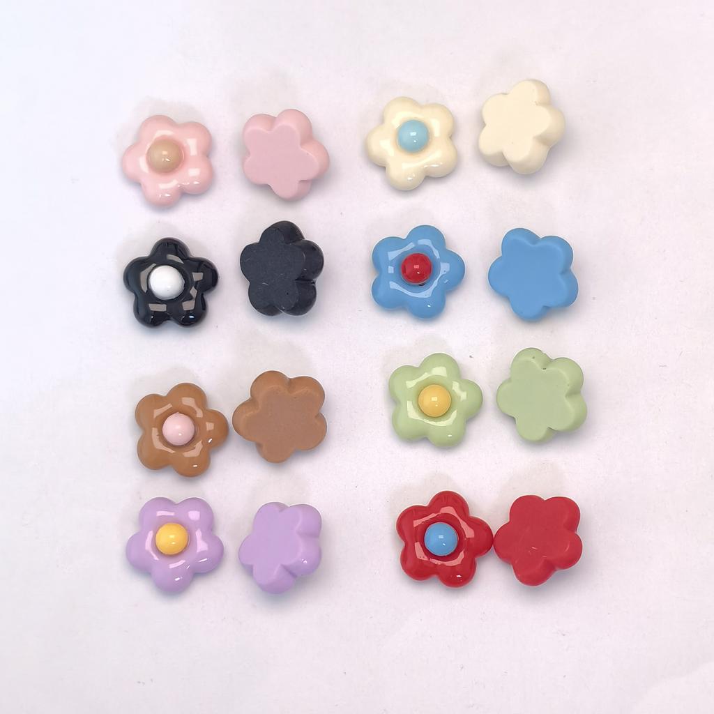 100pcs/lot Cut Flowers Flatbacks Resin Cabochons Embellishment for Scrapbooking Card Making