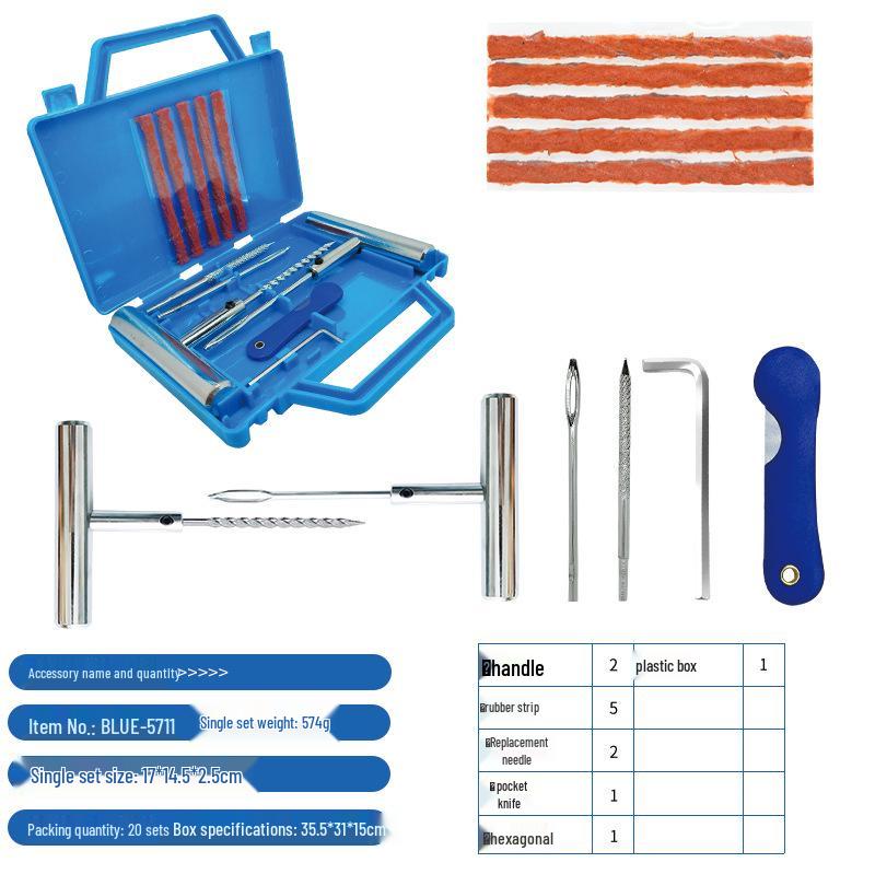 Motorcycle & Car Vacuum Tire Repair Tool Kit