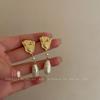Silver Needle Irregular Pearl Earrings Korea Dongdaemun Ins Style Design Stud Earrings Retro Earrings