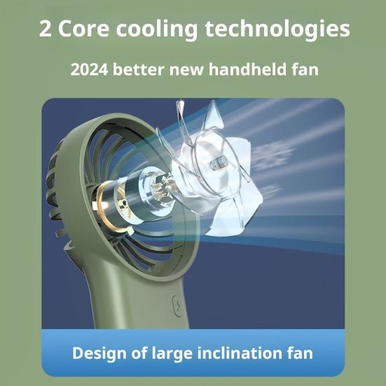 Mini přenosný ventilátor Silný vítr 3 nastavení rychlosti Nízká hlučnost Kompaktní velikost Přenosný dobíjecí chladicí ventilátor Osobní malý stolní ventilátor