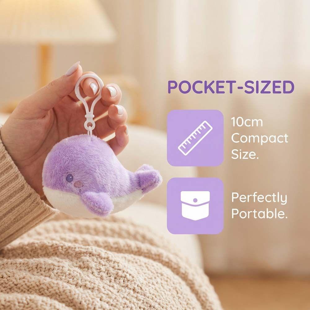 Bag Charms Whale Plush Doll Fluffy Soft Whale Plush Key Ring Whale Plush Pendant Handbag