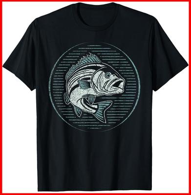 Outdoor Nature Wildlife Fish Graphic Black Cotton T-Shirt Unisex T-Shirt