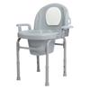 Bedside Commode Toilet Chair 3 Height Adjust Portable Toilet Chair with Backrest for Elderly Pregnan