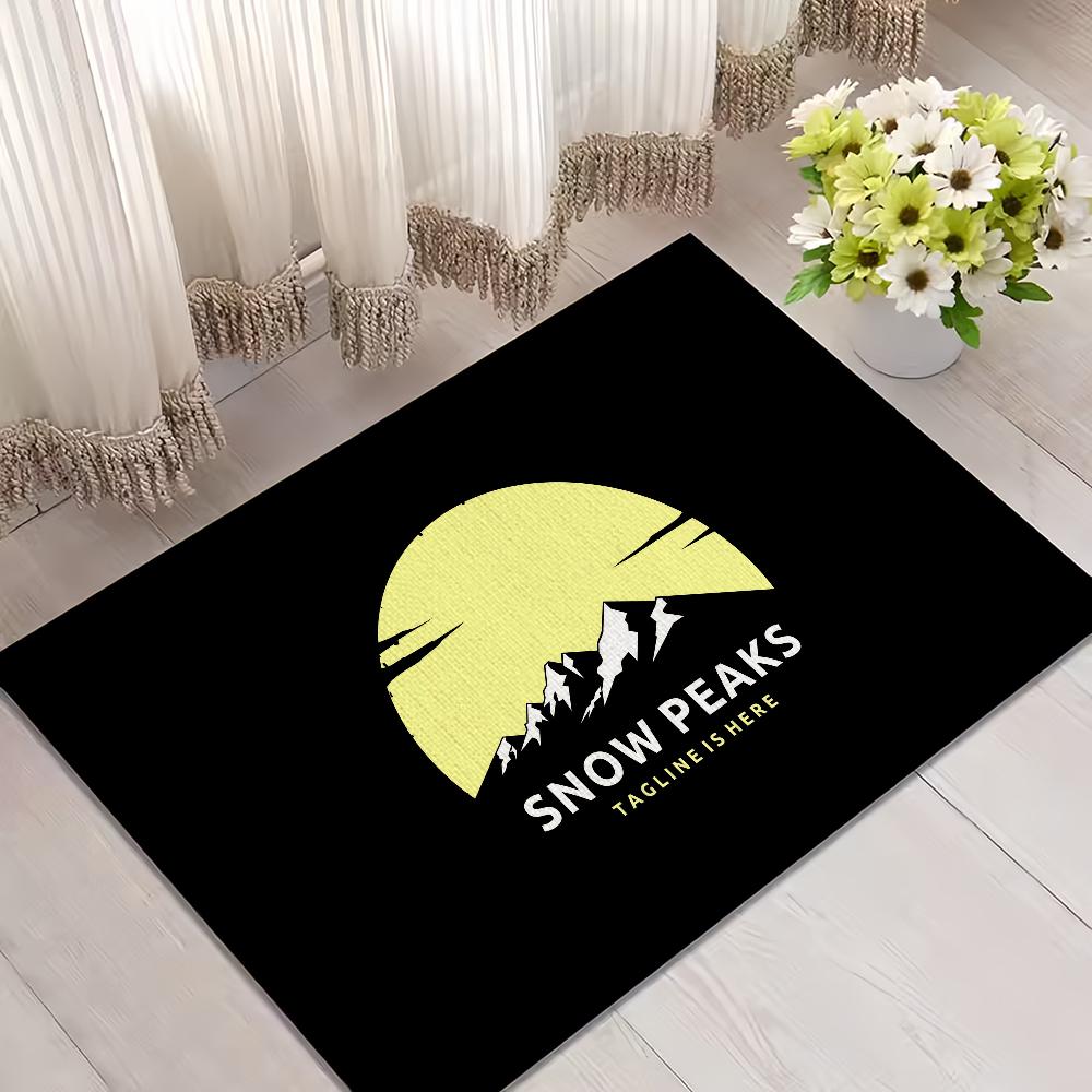 

Приветственный коврик Peak Snow - Нескользящий входной коврик для балкона, ванной комнаты и спальни, Крутой домашний декор с логотипом 60*90cm
