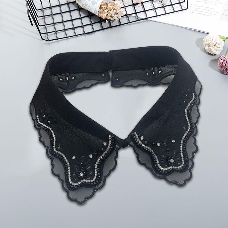 

Рубашка с жемчужным воротником, женская, съемный воротник, женский, накладной воротник, галстук, белый лацкан, искусственный воротник, женская одежда, аксессуары