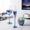 Blue Starry Sky Crystal Glass Goblet Red Wine Glass Mug Home High Value Party Grape Champagne Glass Cocktail Set Furniture Items