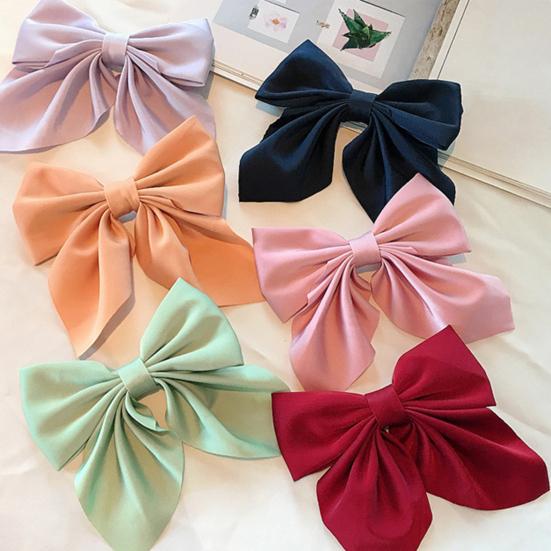 Hairpin Bowknot Shape Easy Attachment Fashionable Hair Bow Clips for Girl
