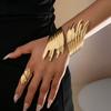 Jewelry Metal Open Bangles Geometric Upper Arm Cuff Luxury Bangles Ring Set  Party Jewelry