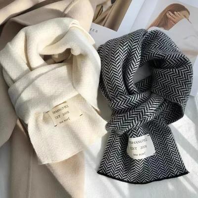 Damenmode Winterschals Hochwertiger Strickschal Vintage Streifenmuster Schals Winter Outdoor Warme Schals