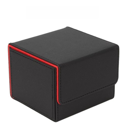 

Venssu Deck Case, Trading Card Case, Storage Box, Horizontal Loading, Magnetic, PU Leather, Holds 140 Cards, Compatible with Various Card Games, Sle