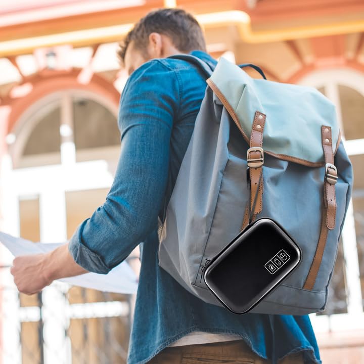 ProCase Gadget Waterproof EVA Large Stores MacBook Magic Mouse USB Flash SD PC Peripheral Accessory Bag Black Pouch, Material, Capacity, 3-Layer