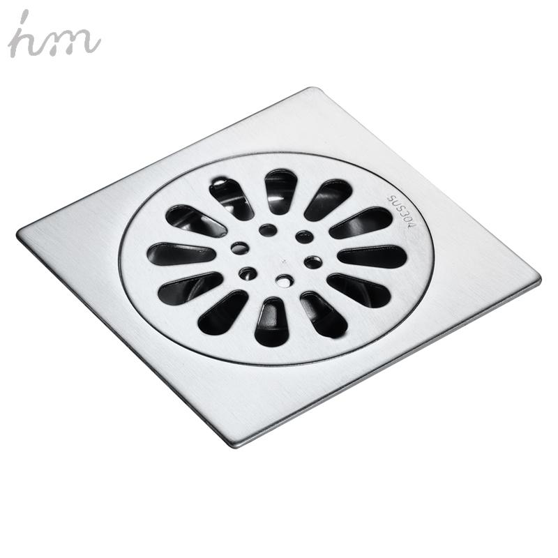 Customizable Size Square Concealed 304 Floor Stainless Steel Square Drain (Silver,Stainless Steel)