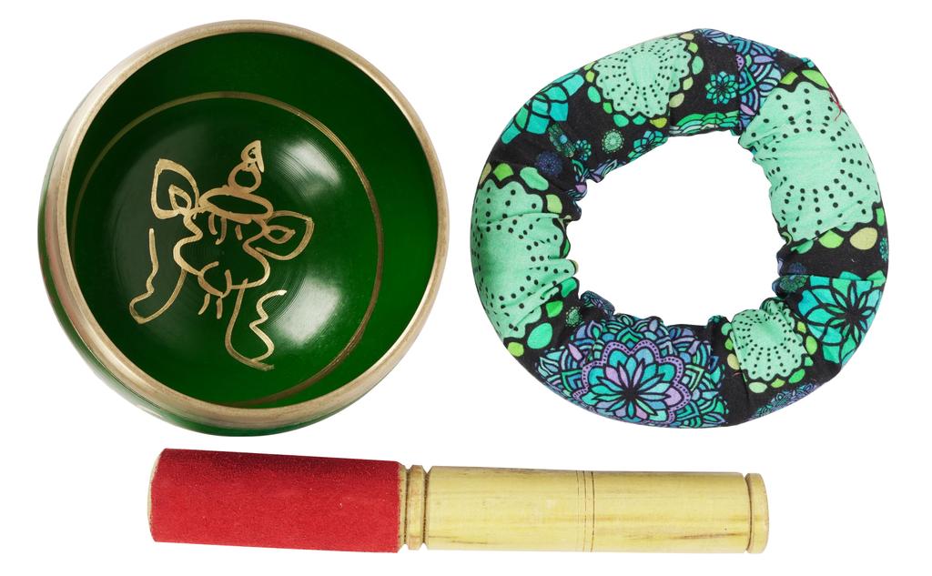 IBA Indianbeautifulart Tibetan Singing Bowl Musical Instrument For Meditation W Stick & Cushion