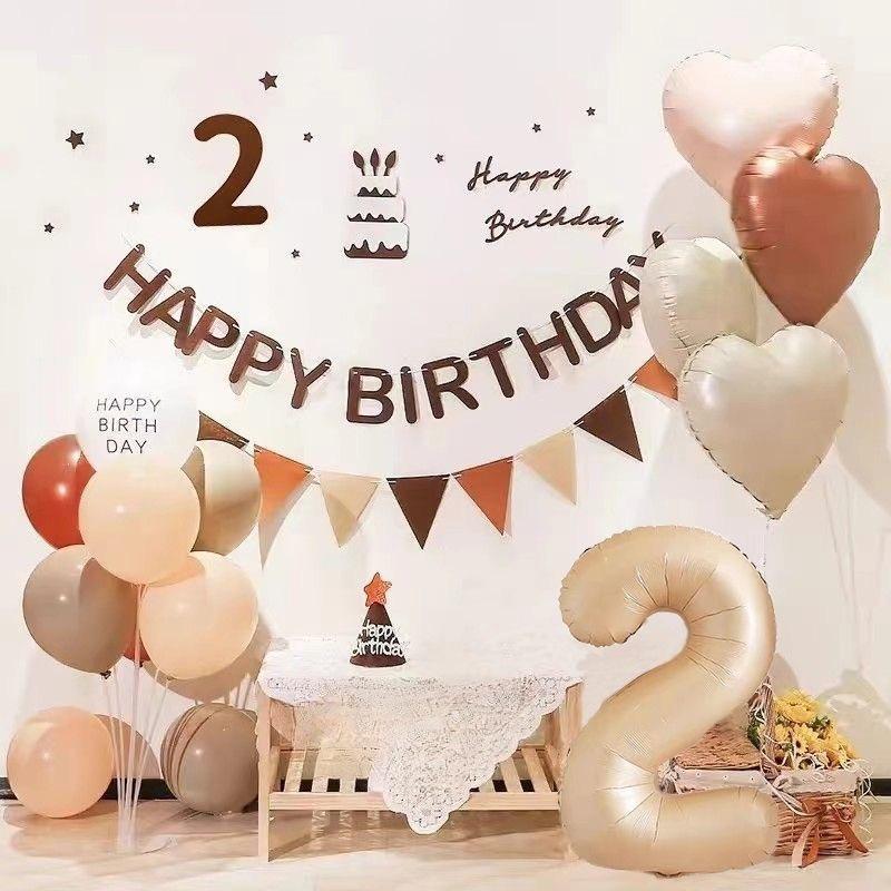 סט בלונים ויראלי ליום הולדת ראשון לתינוק - אביזרי רקע לזירת יום הולדת יוניסקס