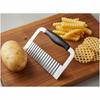 Rustproof Wavy Potato Cutter Non-slip Handle Crinkle Cutter Wavy French Fries Cutter  Vegetable