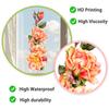 Watercolor Orange Rose Static Cling Wall Sticker for Living Room Balcony Entryway Home Decor