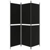 3 Piece Black Folding Screen 150 x 180 cm Fabric