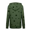 Women Fashion Hooded Star Print Patchwork Long Sleeves Tops Blouse Sweatshirt